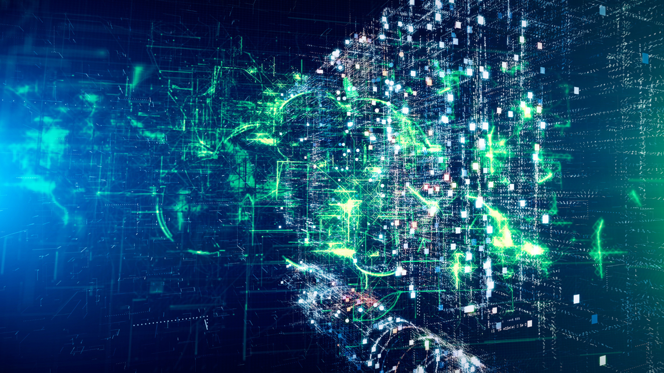 Futuristinen kuvaus ehkä neuroverkosta.