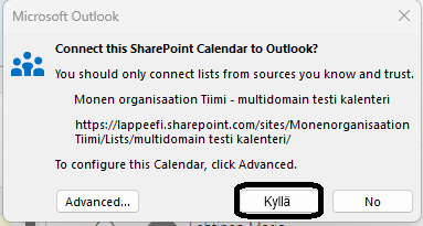Hyväksy Outlookissa